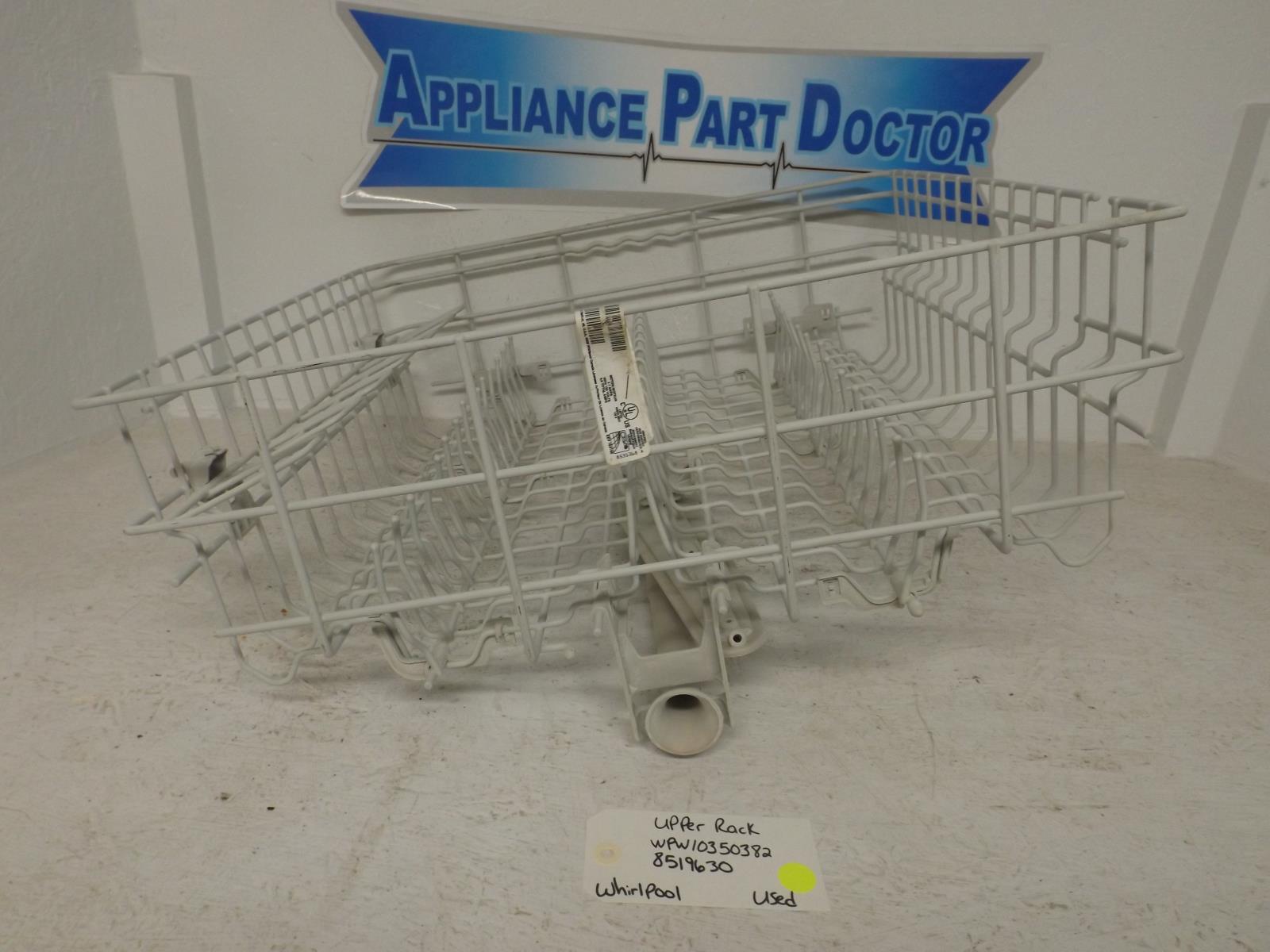 Whirlpool Dishwasher WPW10350382 8519630 Upper Rack Used Whirlpool Dishwasher WPW10350382 8519630 Upper Rack Used